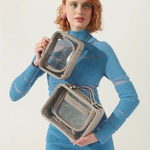 Calpak Clear Travel Cosmetic Case Stone. Free Gift w/ Purchase!